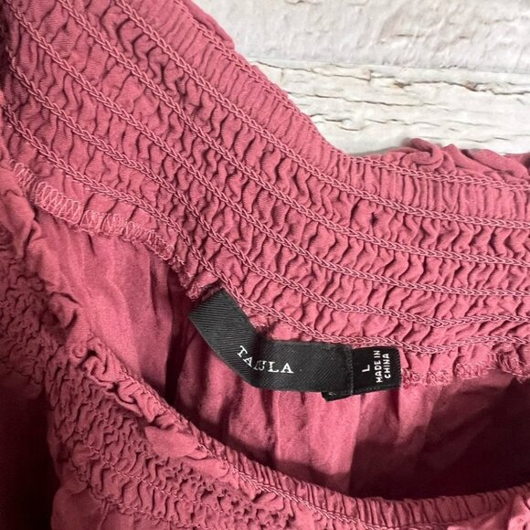 Aritzia purple off the shoulder  pink top talula size large blouse - Picture 5 of 10